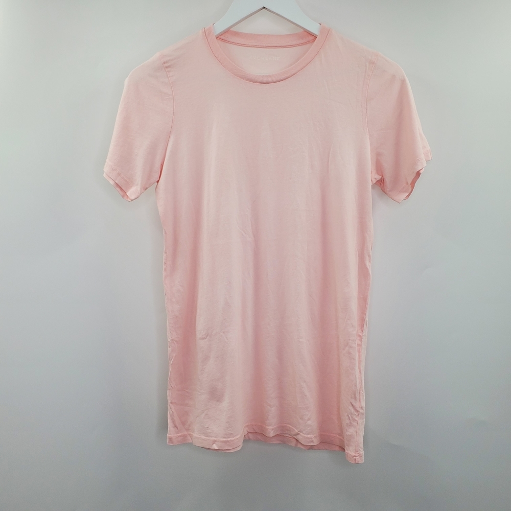 Everlane Pink Crew Neck Tee Shirt Supima Cotton - Picture 1 of 5
